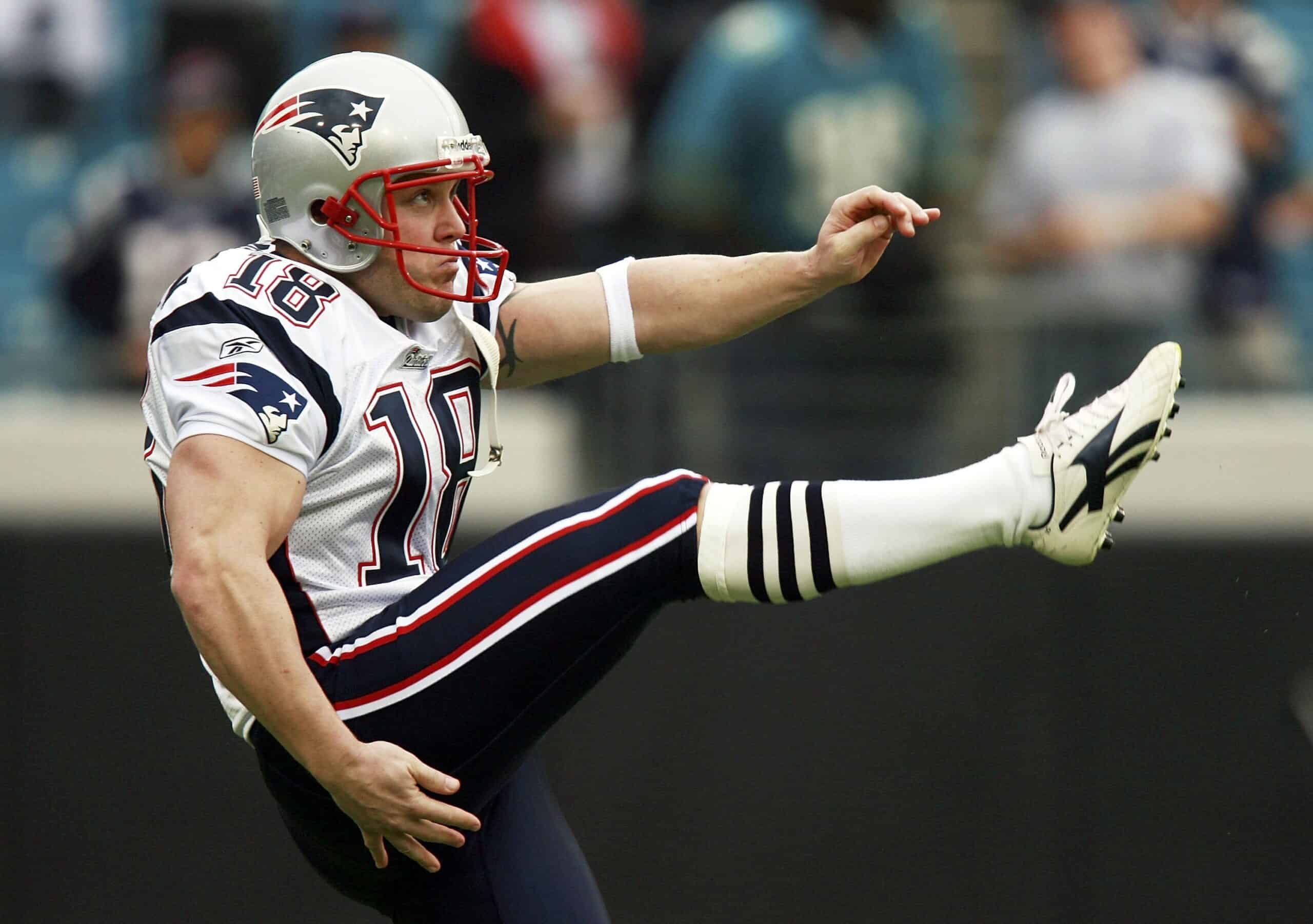 Punter Todd Sauerbrun #18 of the New England Patriots